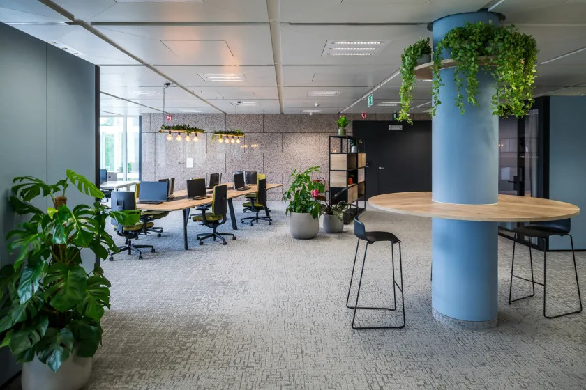 Bank Offices Open Office Space with Talk Corner Artcore Carpet Collections